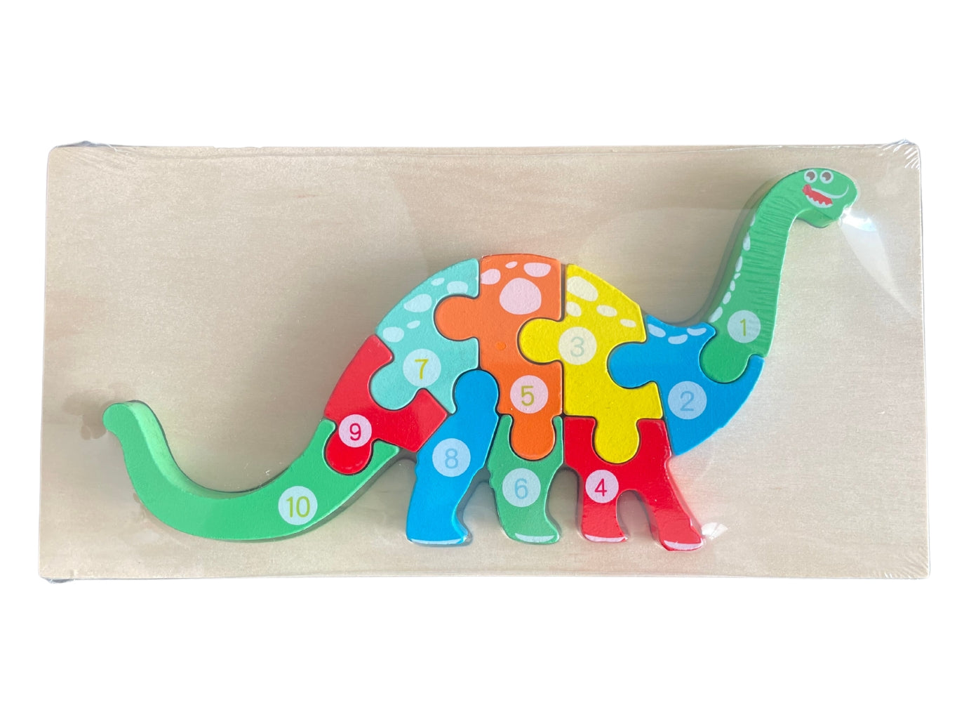 dřevěné puzzle vkládačka dinosaur pro děti na rozvoj motoriky a koordinace