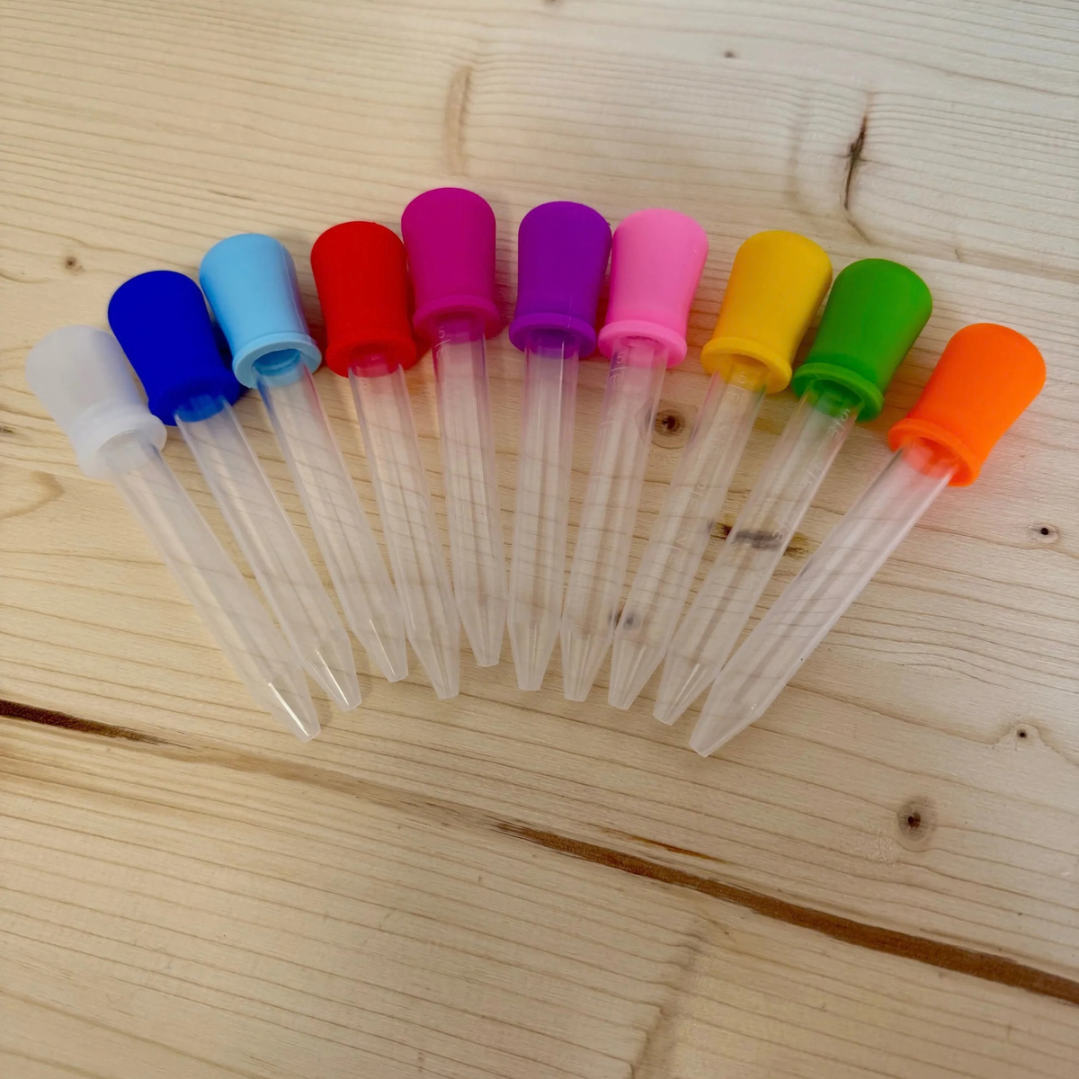 Dětské pipety 5 ml barevné na vodu a pokusy