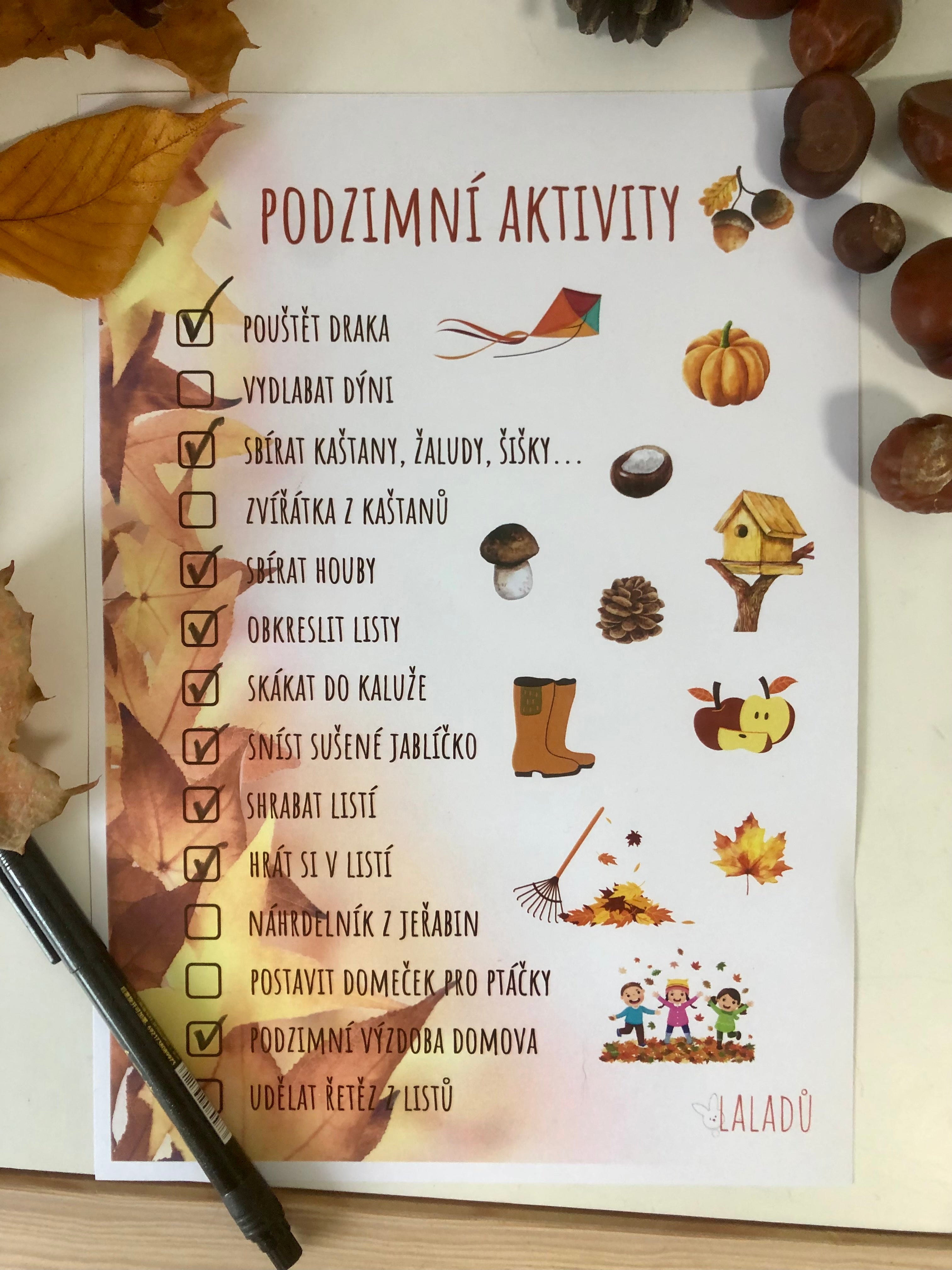 check-list s nápady na aktivity pro děti – sezónní inspirace