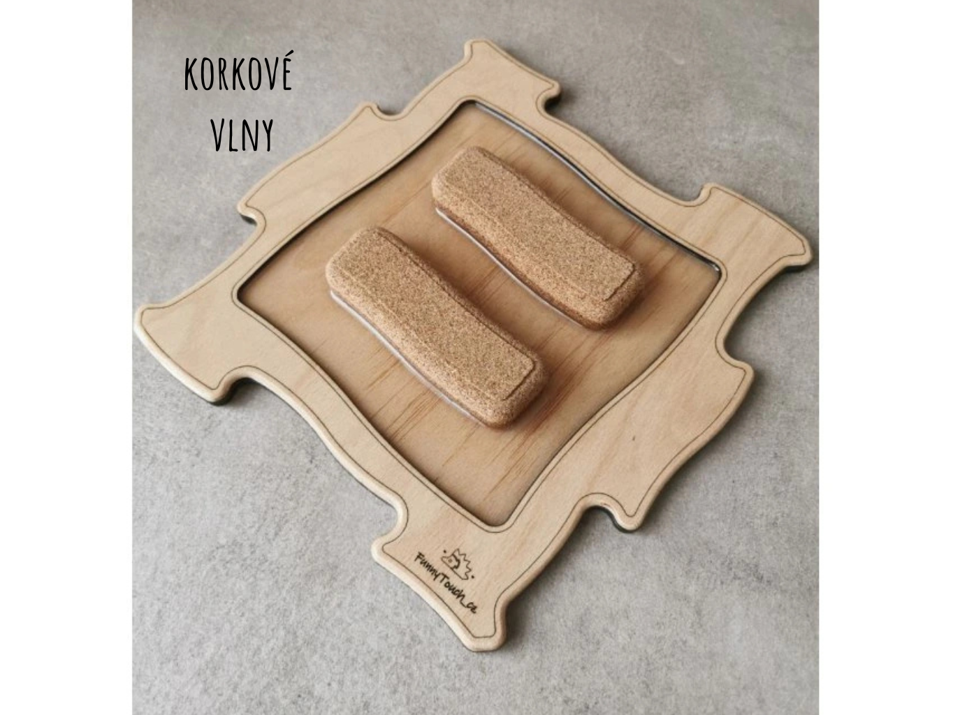 Dřevěné senzomotorické puzzle do interiéru pro děti