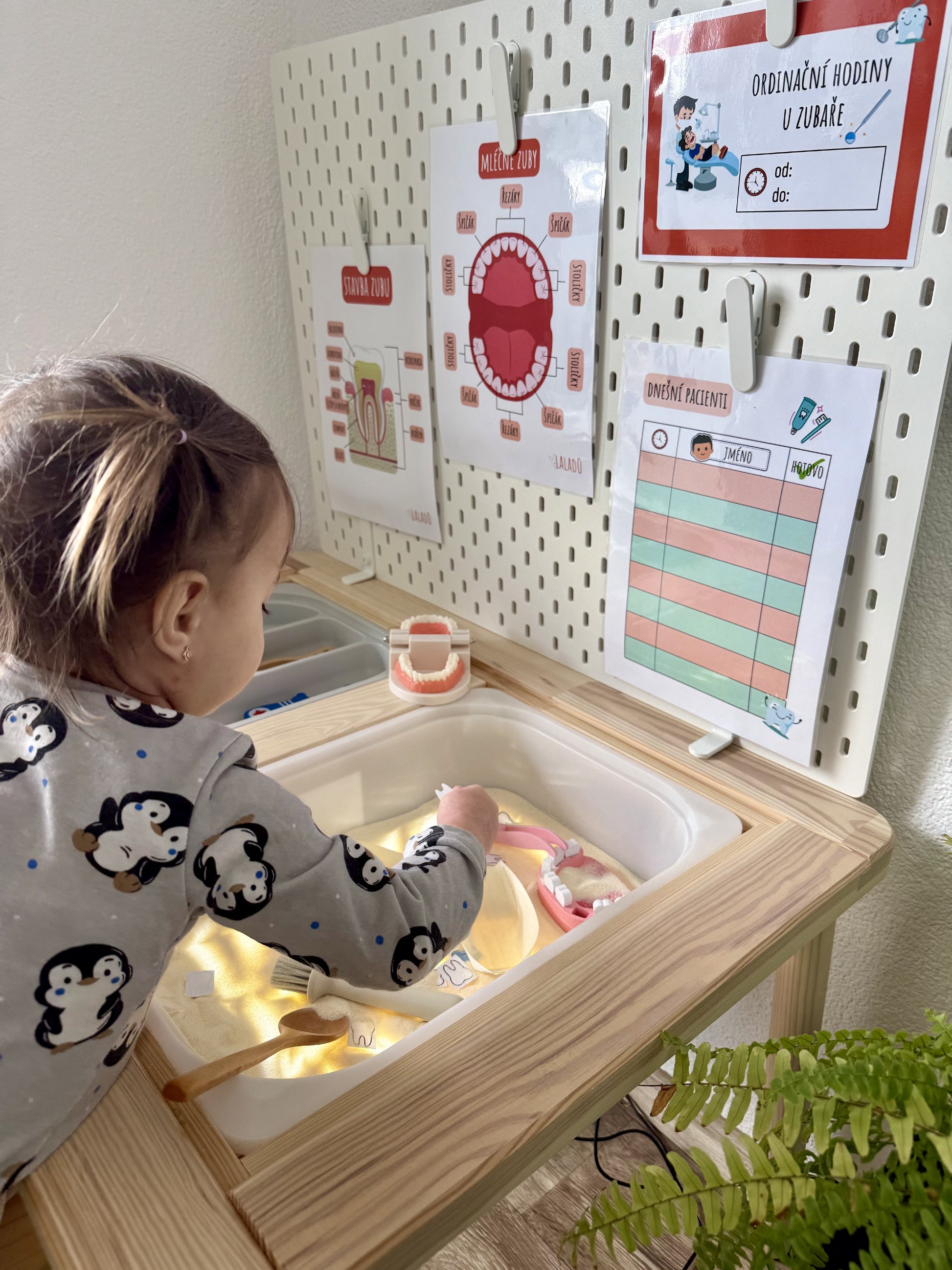 Edukační materiál pro děti – zubař, zuby a dentální hygiena v angličtině