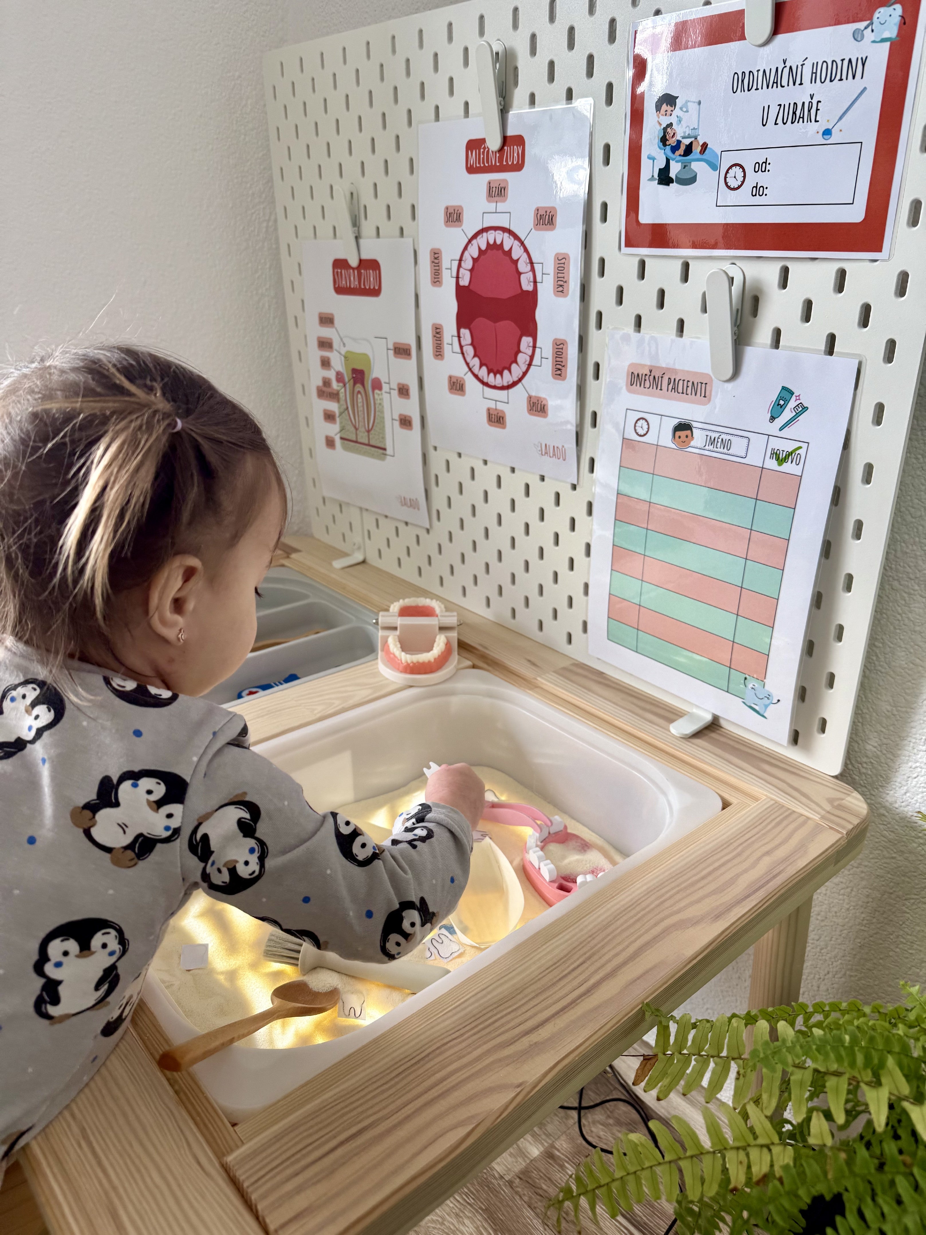 Edukační materiál pro děti – zubař, zuby a dentální hygiena v angličtině