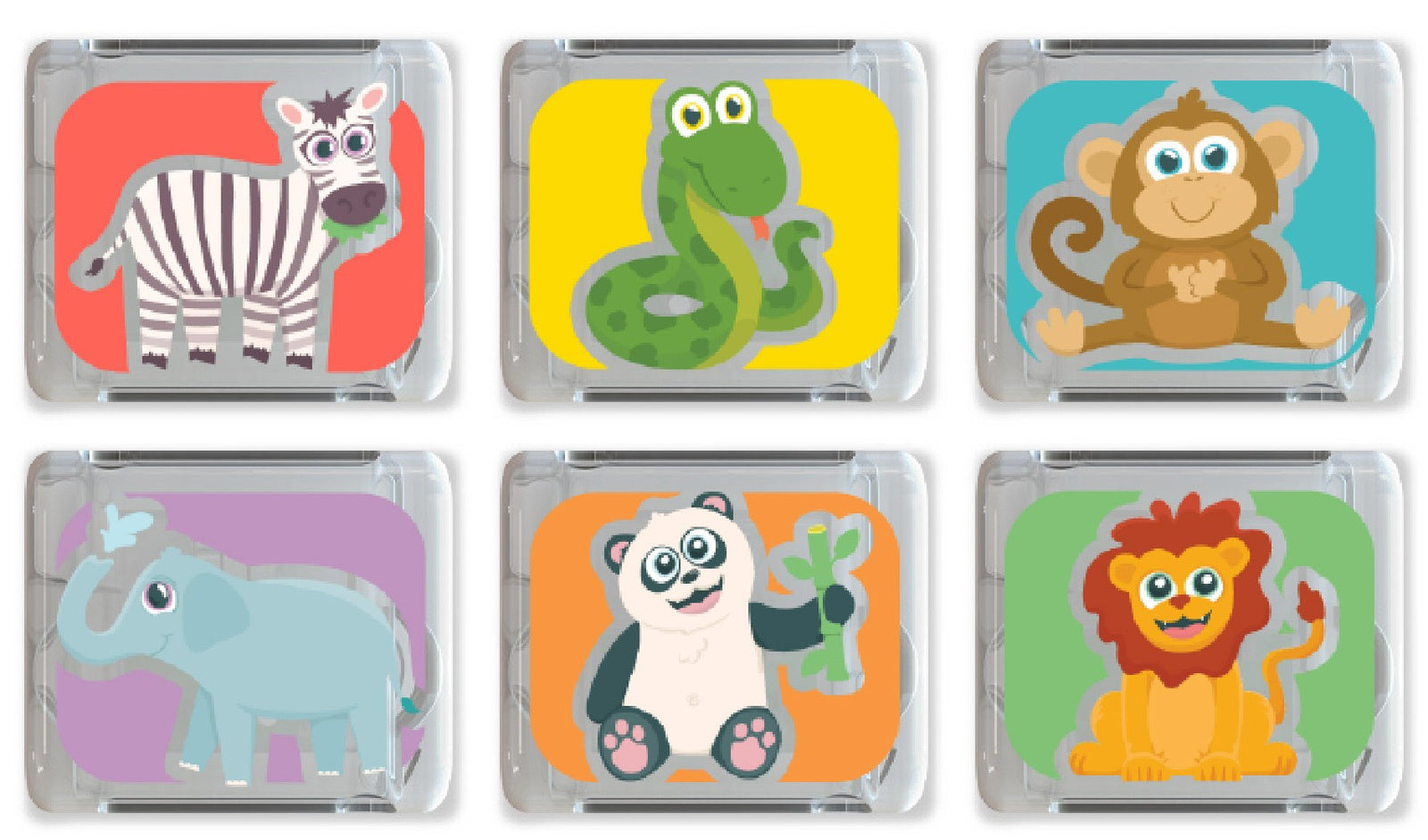 Glo Pals Zoo zvířátka – svítící kostky aktivované vodou