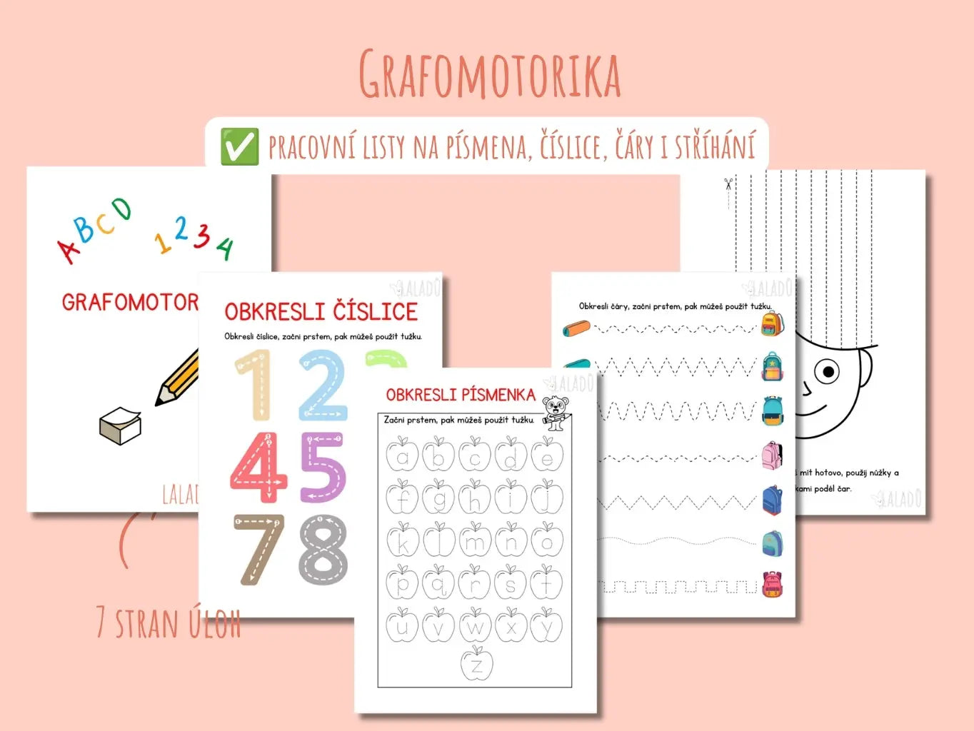Grafomotorika pro děti – pracovní listy k vytisknutí