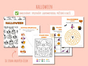 Halloweenské omalovánky, bludiště a úkoly pro děti