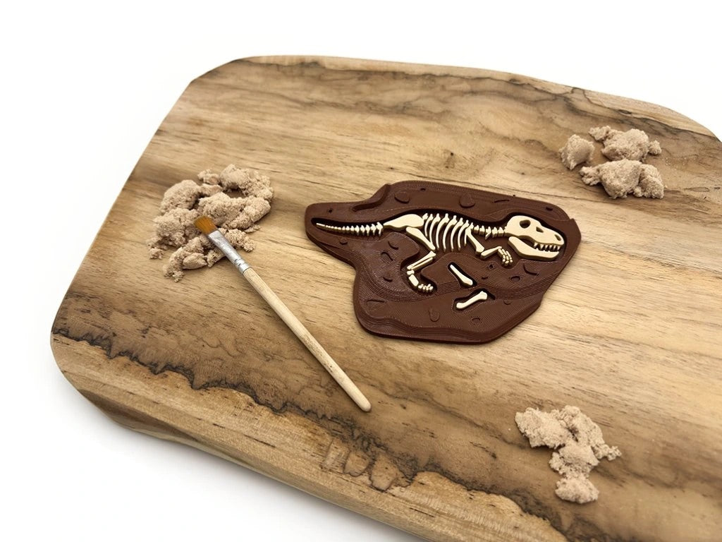 Velká fosílie T-Rexe vhodná k objevování štětcem i obtiskům do modelovacích hmot.