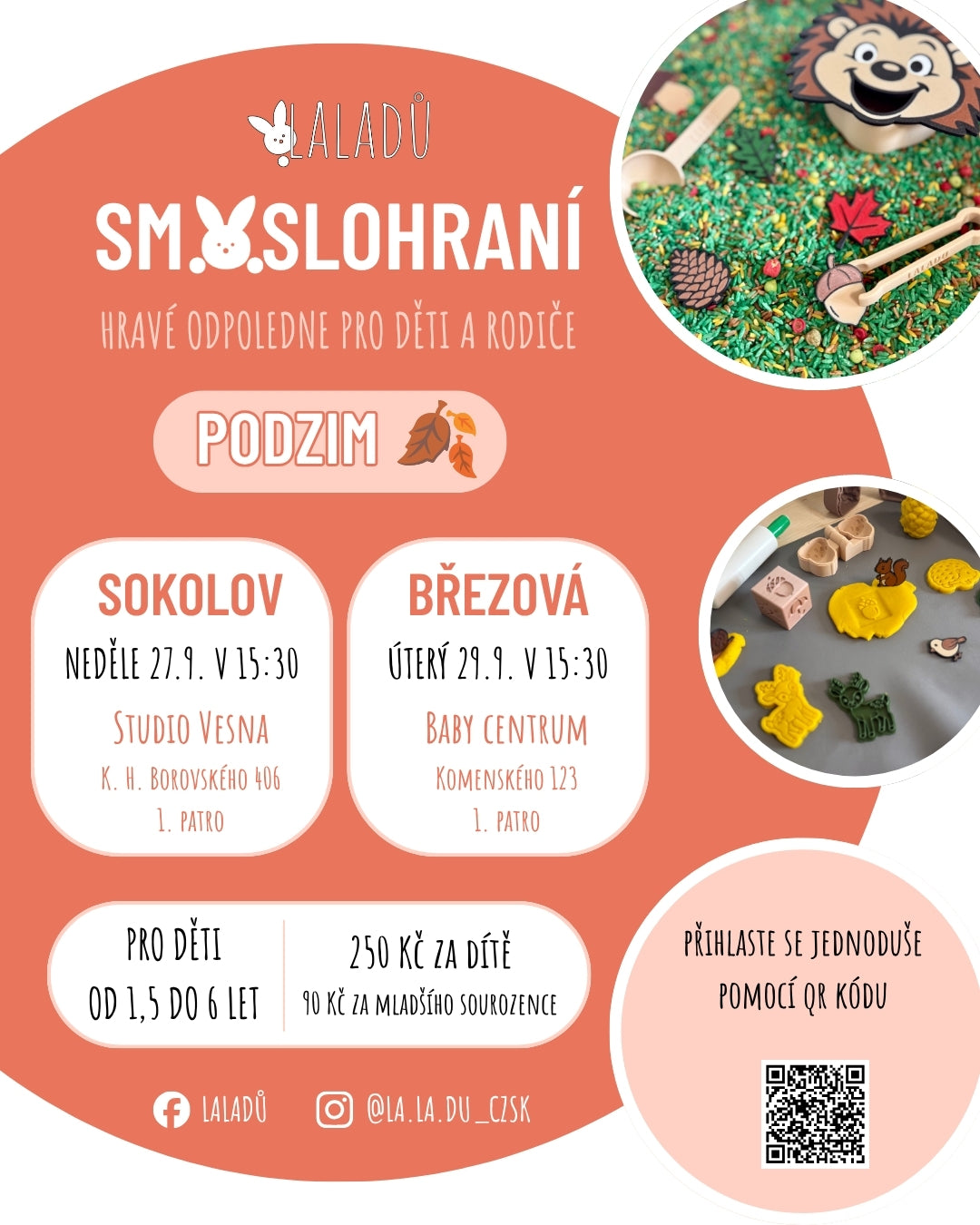 Lekce smyslohraní na téma Podzim v Sokolově a na Březové