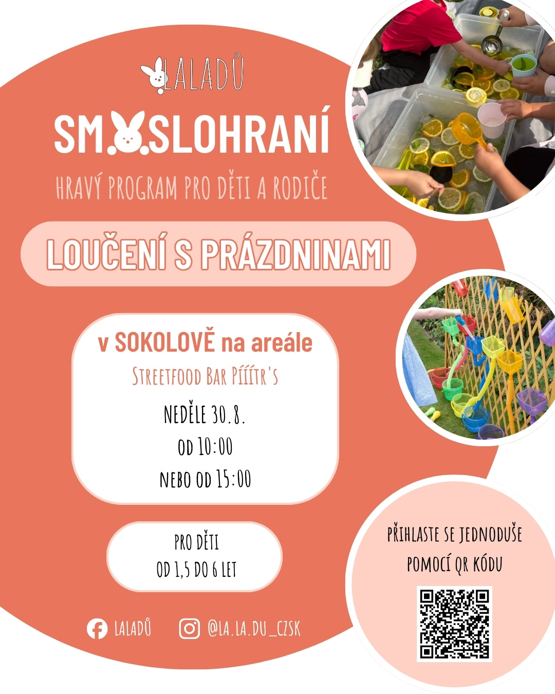 Letní smyslové hraní pro malé děti v Sokolově