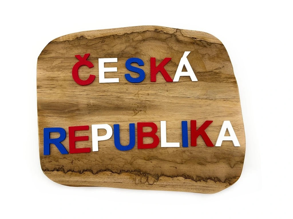 Miniatura nápis ČESKÁ REPUBLIKA – dekorace a obtisky do modelíny