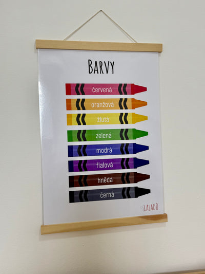 Plakáty Barvy A4 pro děti – sada 3 plakátů + bonus Míchání barev
