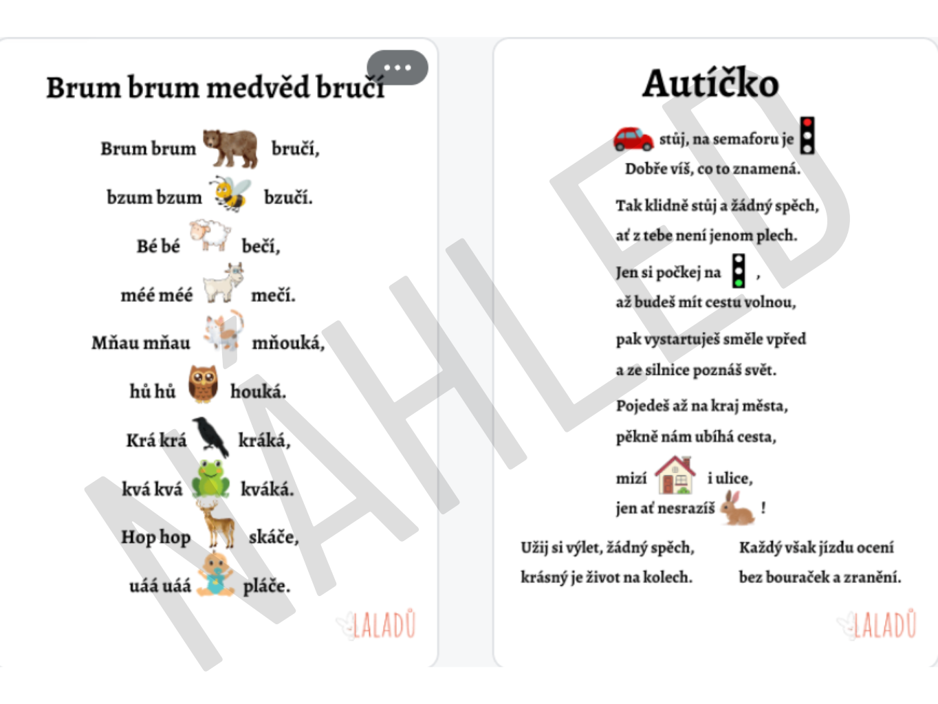 Interaktivní říkanky s obrázky – hravé učení nových slov