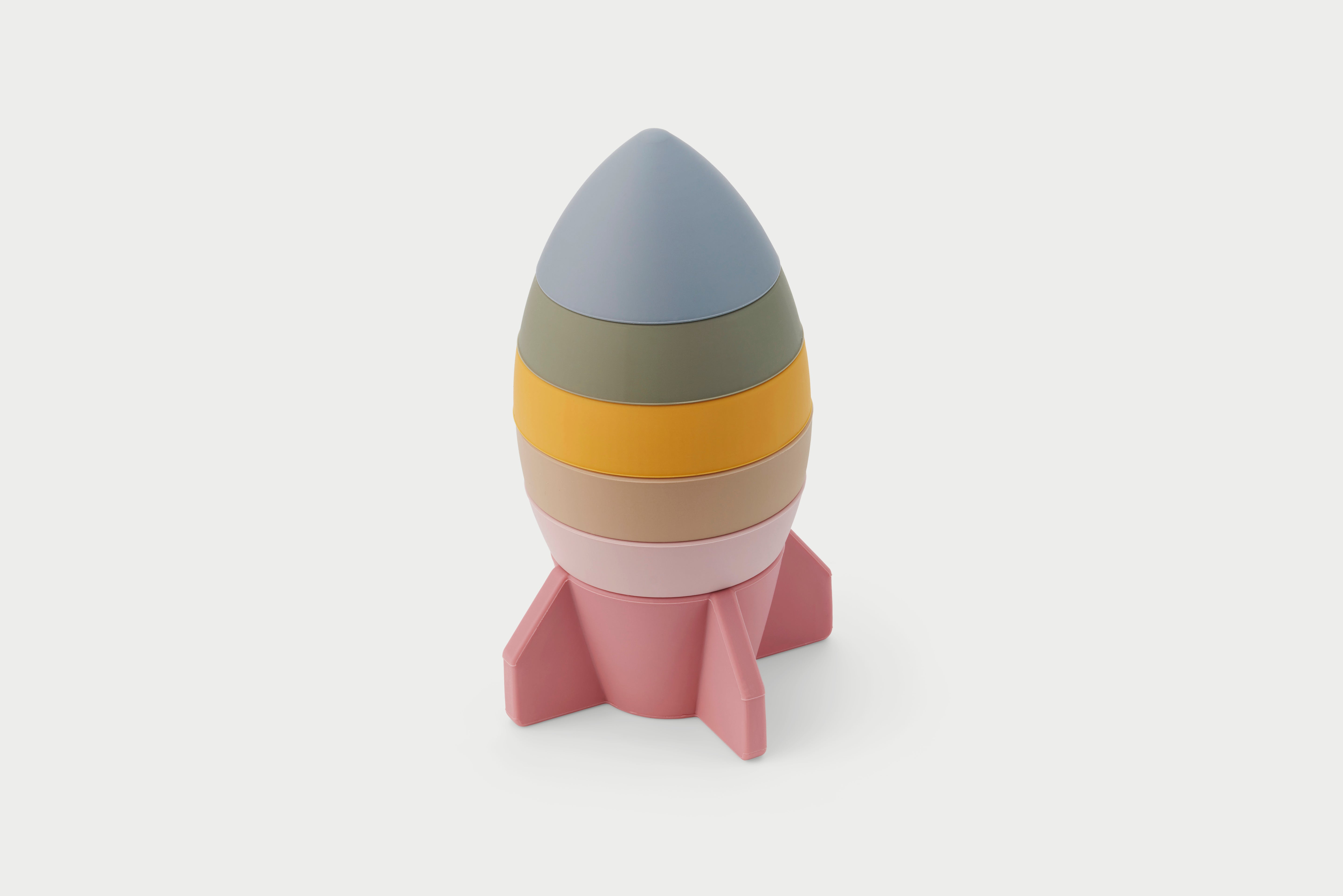 Dětská silikonová raketa Země – stohovací hra TickiT