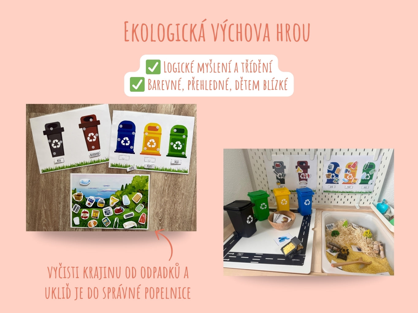 Interaktivní pomůcka pro třídění odpadu pro děti