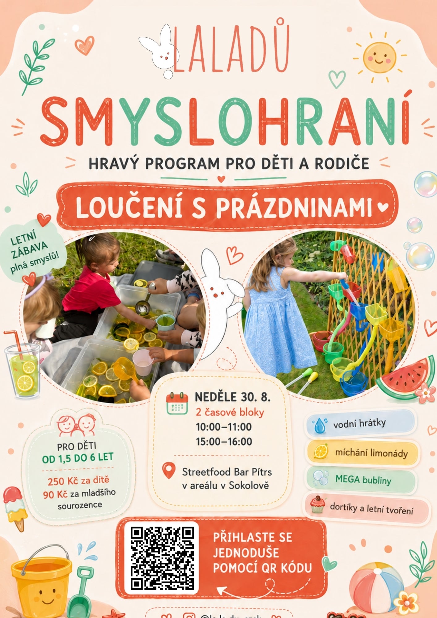 Letní smyslové hraní pro děti v Sokolově